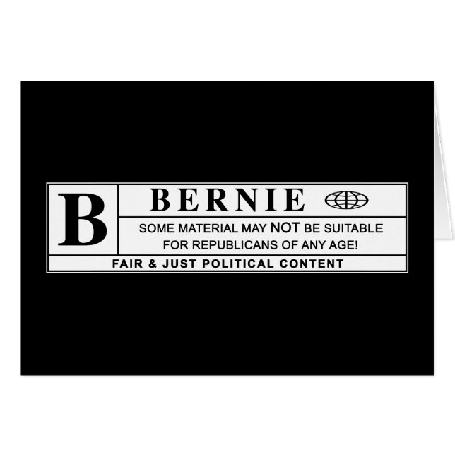 Étiquette d'avertissement Bernie Sanders (Devant horizontal)