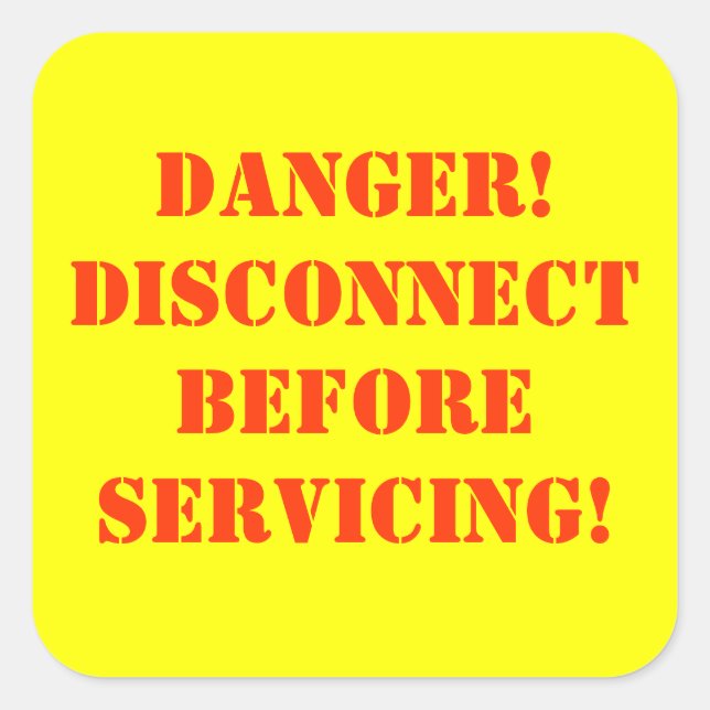 Étiquette d'avertissement de danger (Devant)