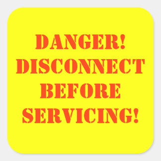 Étiquette d'avertissement de danger