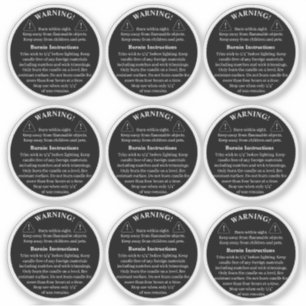 Étiquette d'avertissement de vinyle de produit de 