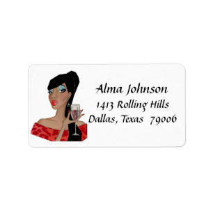 étiquette de adresse "African American Wine Diva"