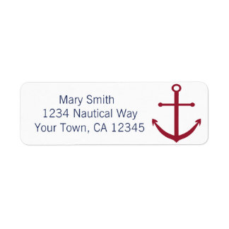 Étiquette de adresse Ancre Baby shower nautique