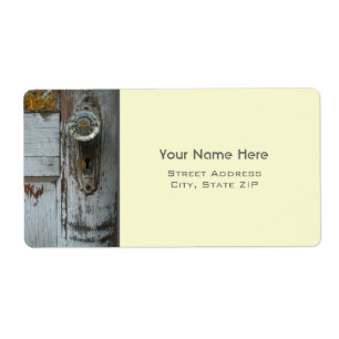 Étiquette de adresse antique de porte