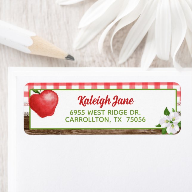 Étiquette de adresse Apple (En situation)