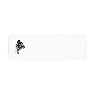 Étiquette de adresse artistique Pond Koi Silhouett