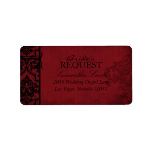 Étiquette de adresse B de jeune mariée de vampir