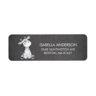 Étiquette de adresse Baby shower de tableau noir G