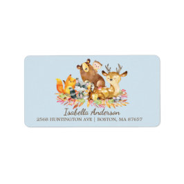 Étiquette de adresse Baby shower des animaux de bo