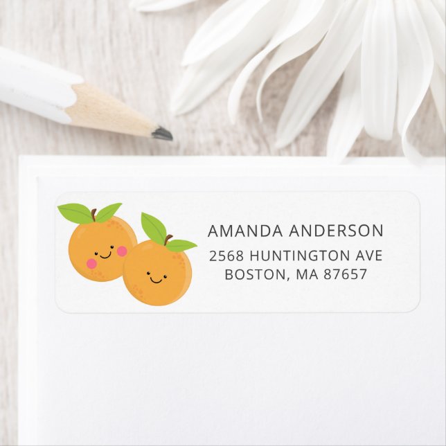 Étiquette de adresse Baby shower Little Cuties (En situation)