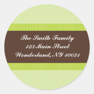 Étiquette de adresse baby shower - Vert et Brown