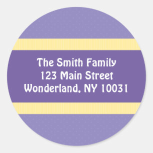 Étiquette de adresse baby shower - Violet