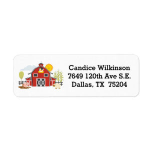 Étiquette de adresse Barnyard