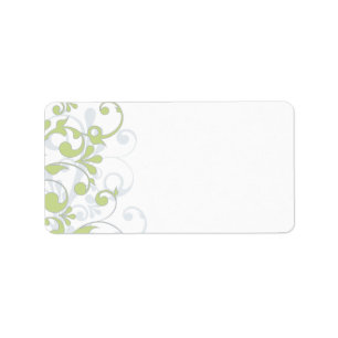 Étiquette de adresse blanc Abstrait Mariage floral