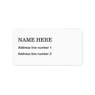 Étiquette de adresse blanc clair