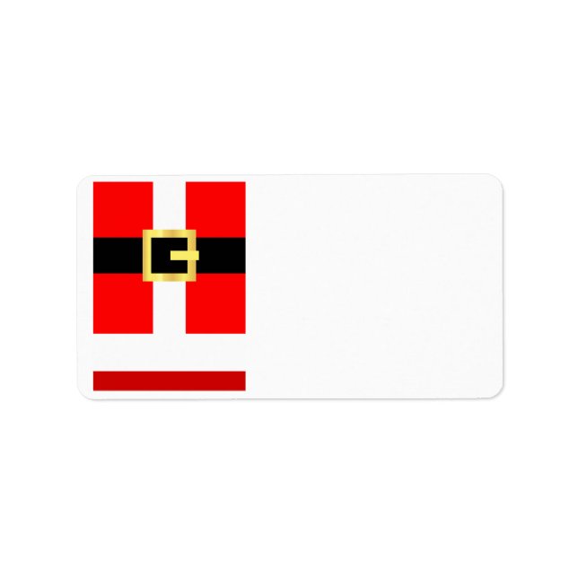 Étiquette de adresse blanc de Noël KRW Père Noël (Devant)