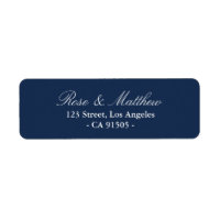 Étiquette de adresse bleu marine