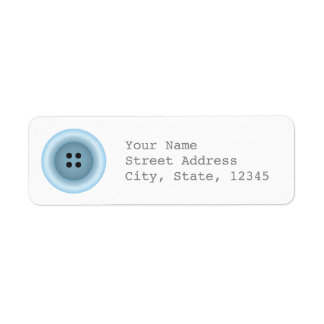 Étiquette de adresse Bouton bleu clair