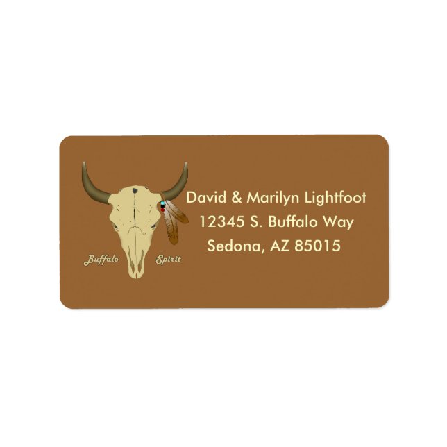 Étiquette de adresse Buffalo Spirit (Devant)
