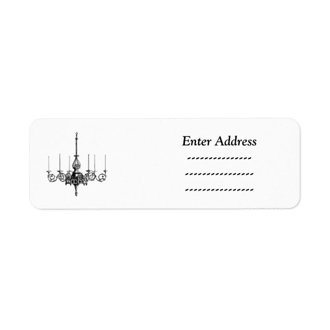 Étiquette de adresse Chandelier personnalisé (Devant)