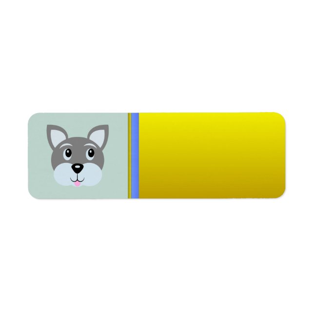 Étiquette de adresse Chien Chien Chien Chien Chien (Devant)