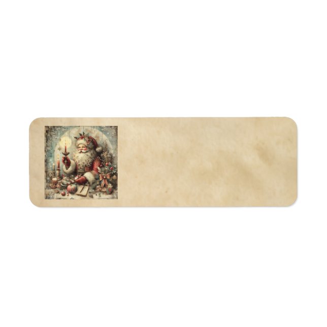 Étiquette de adresse classique de Noël Père Noël (Devant)