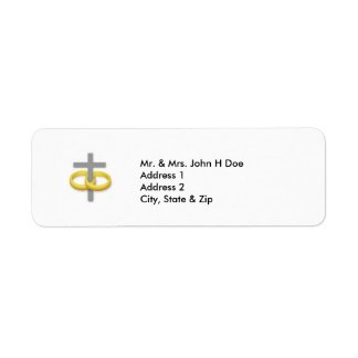 Étiquette de adresse croisé du mariage