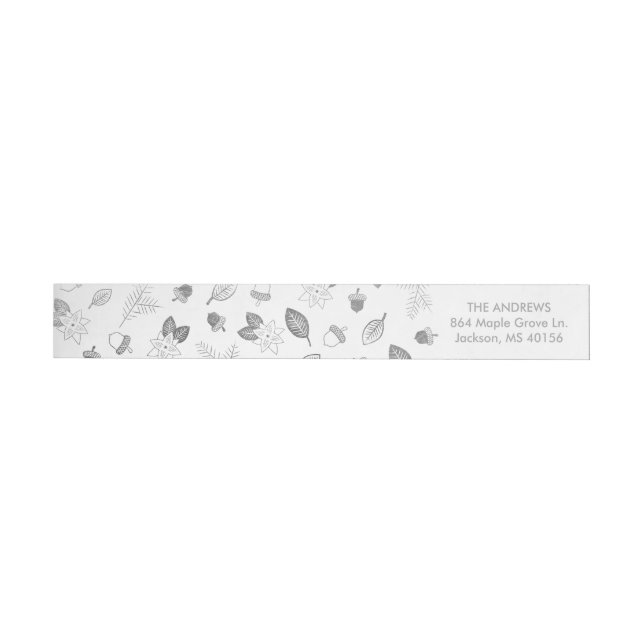 Étiquette de adresse d'aluminium argenté de Faux (Individuel)