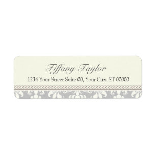 Étiquette de adresse Damask 3/4" x 2 1/4" "