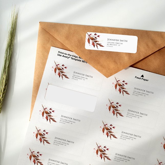 Étiquette de adresse d'aquarelle Whimsical Folid A (Créateur téléchargé)