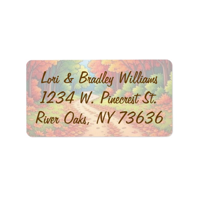 Étiquette de adresse d'automne (Devant)