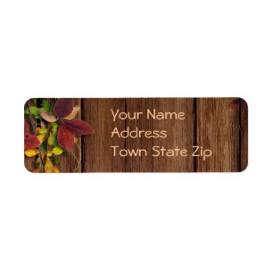 Étiquette de adresse d'automne