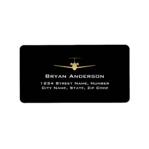 Étiquette de adresse d'avion