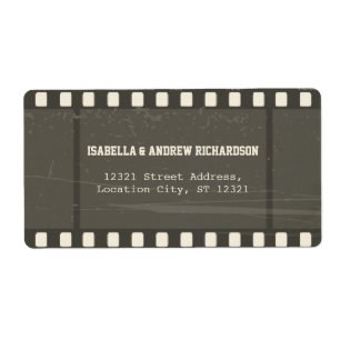 Étiquette de adresse de bande de film