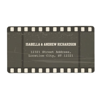 Étiquette de adresse de bande de film