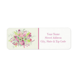 Étiquette de adresse de bouquet de ressort
