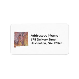 Étiquette de adresse de carte du Nouveau Mexique