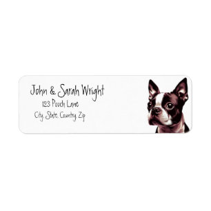 Étiquette de adresse de chien animal de compagnie 