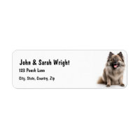 Étiquette de adresse de chien personnalisé Keeshon