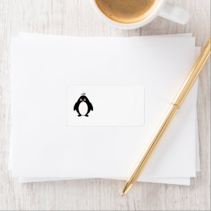 Étiquette de adresse de conception de pingouin