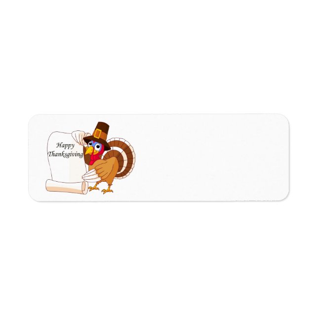 Étiquette de adresse de dinde du jour de Thanksgiv (Devant)