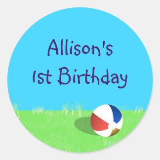 Étiquette de adresse de fête de piscine ou Sticker