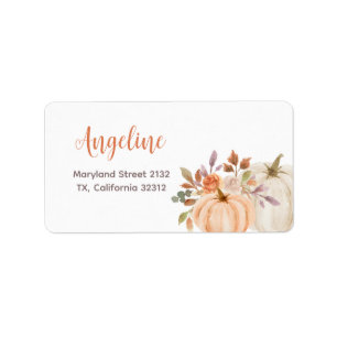Étiquette de adresse de Fête des mariées Floral Ci