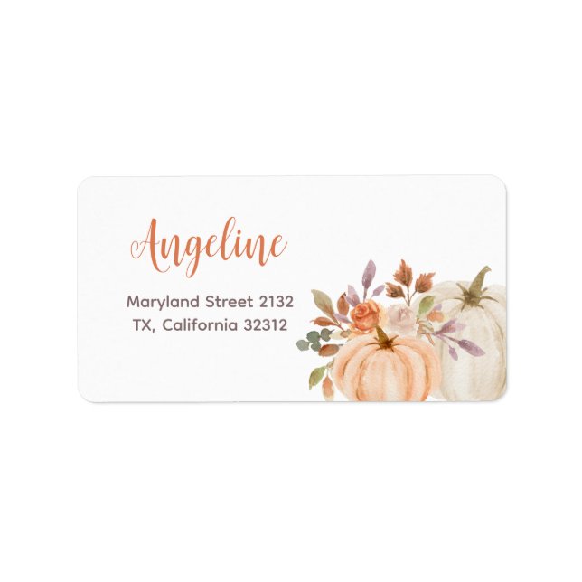 Étiquette de adresse de Fête des mariées Floral Ci (Devant)