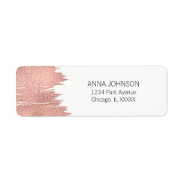 Étiquette de adresse de Fête des mariées rose Gold