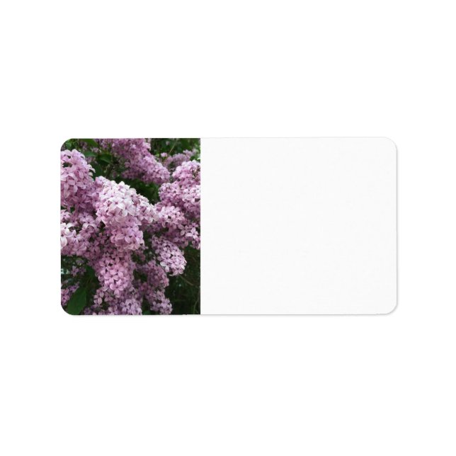 Étiquette de adresse de fleurs Lilac (Devant)