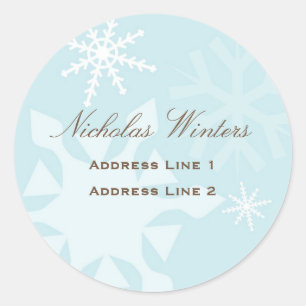 Étiquette de adresse de flocon de neige
