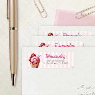 Étiquette de adresse de glace