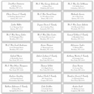 Étiquette de adresse de la frontière noire de l'in