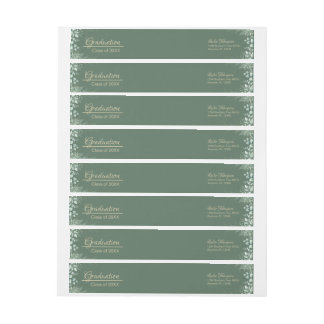 Étiquette de adresse de la graduation botanique de