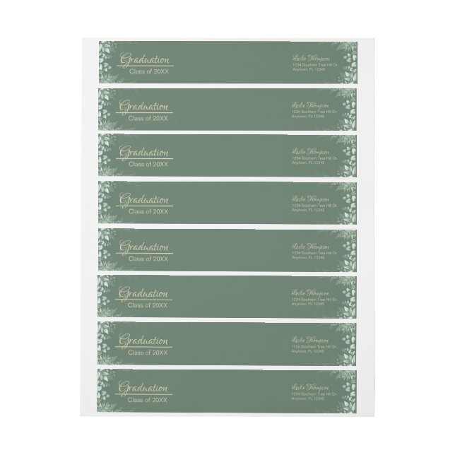 Étiquette de adresse de la graduation botanique de (Feuille)